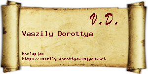 Vaszily Dorottya névjegykártya